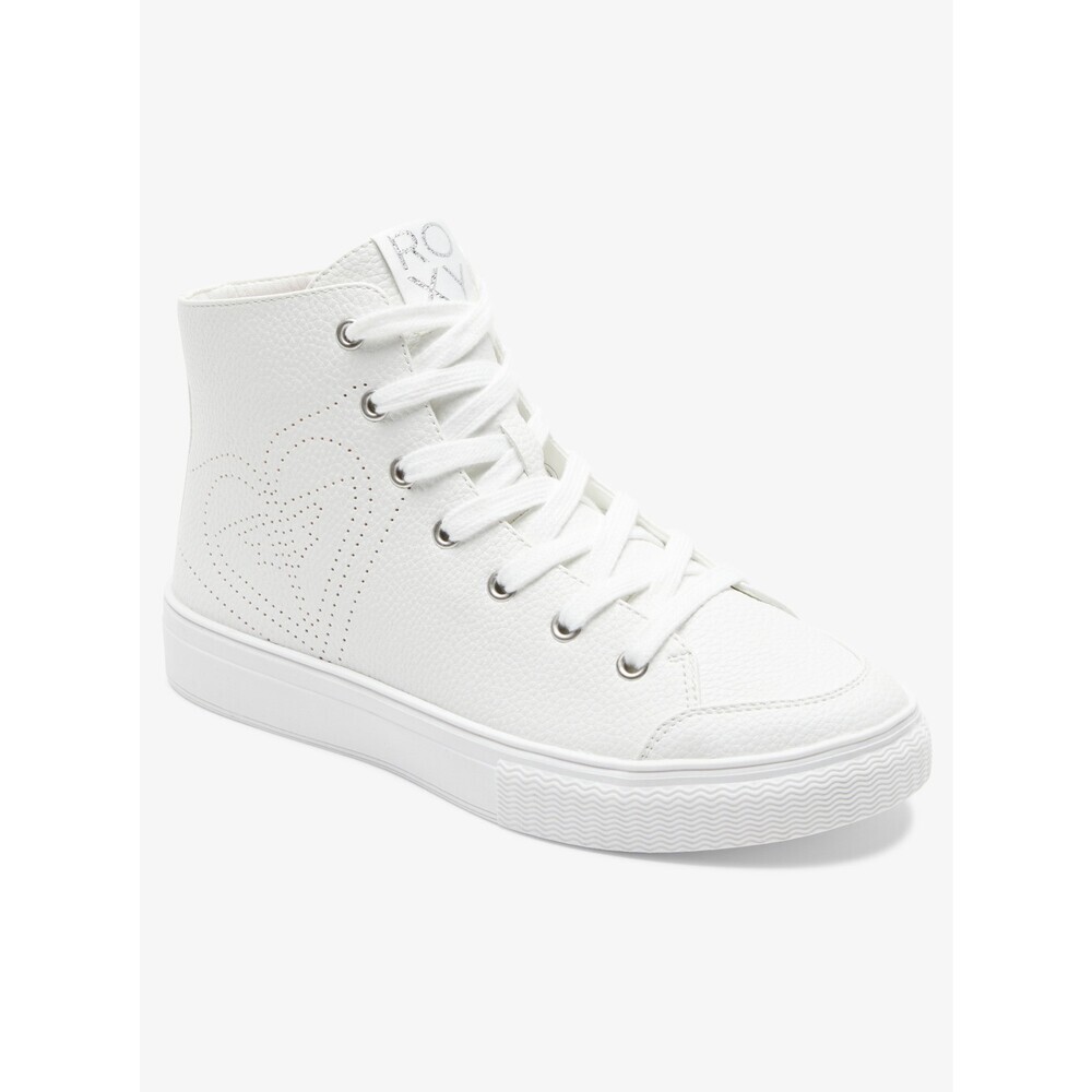 Roxy Coastal Cruisin ARJS700165-WHT Women's 5 White Mid Top Skate Shoes JOBB1319
